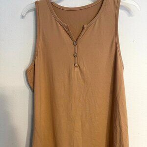 Droimp women's tank top Large tank buttons stretch